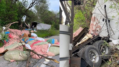 Semi-truck crash spills 15,000 pounds of hot dog filler onto a Pennsylvania highway