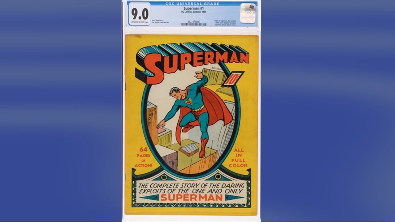 Superman No. 1 from 1939 fetched the highest price for a comic book.