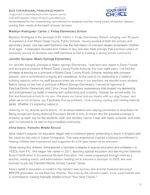 M-DCPS National Principals Month bios
