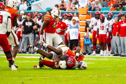 Miami Hurricanes vs NC State football - Nov 15th, 2025