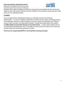 M-DCPS National Principals Month bios