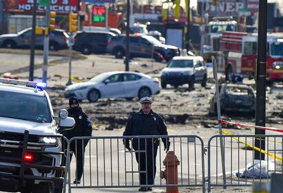 Plane crash scene