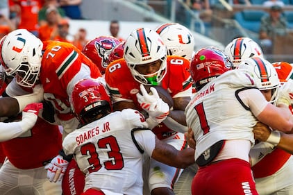 Miami Hurricanes vs NC State football - Nov 15th, 2025