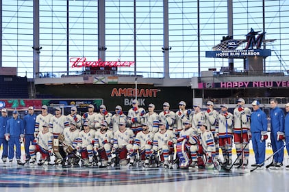 2026 Discover NHL Winter Classic New York Rangers  Florida Panthers Practice Day