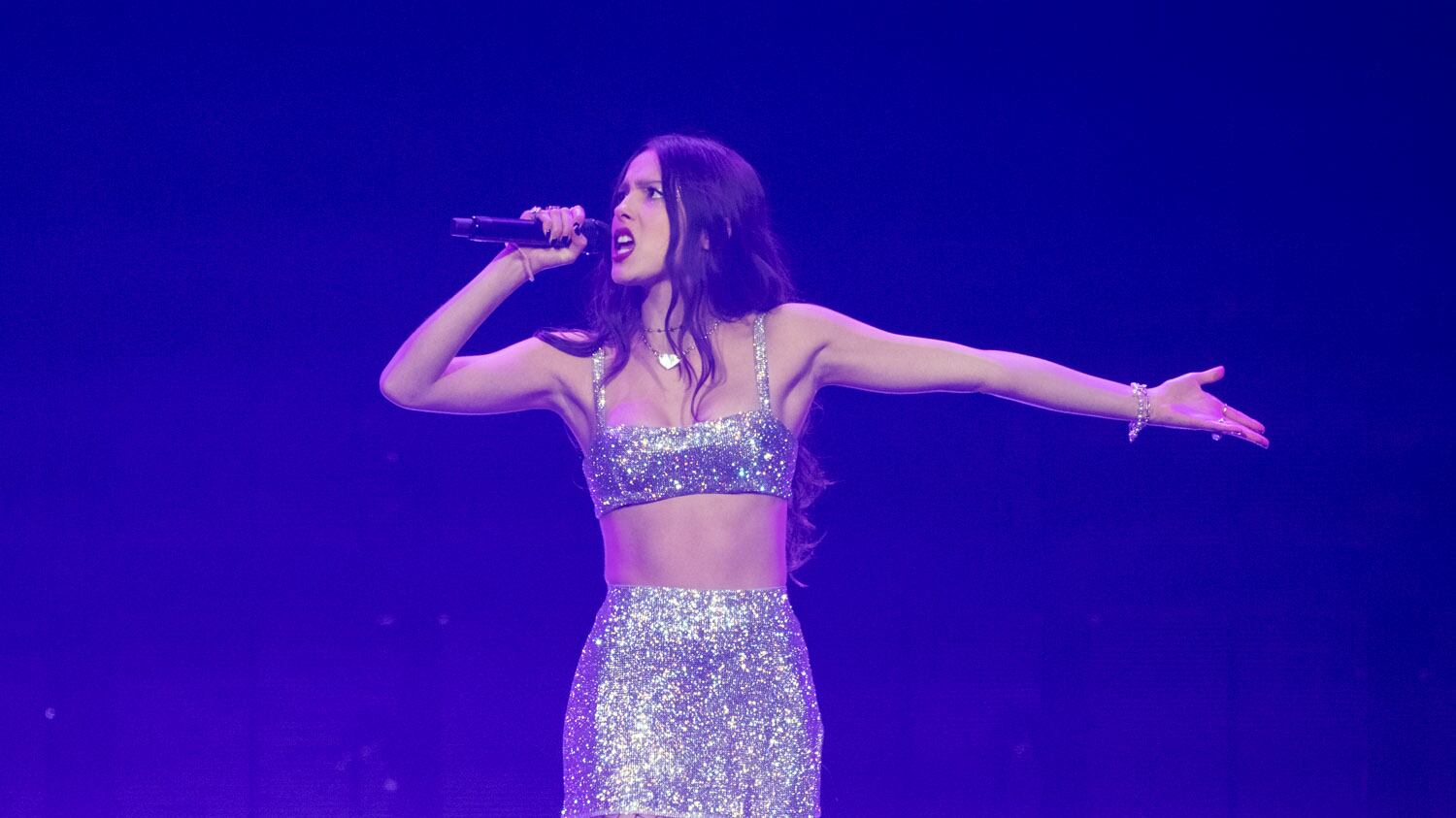 Pop rock singer Olivia Rodrigo performs to a sold-out crowd at the Spectrum Center in Charlotte on March 8, 2024.