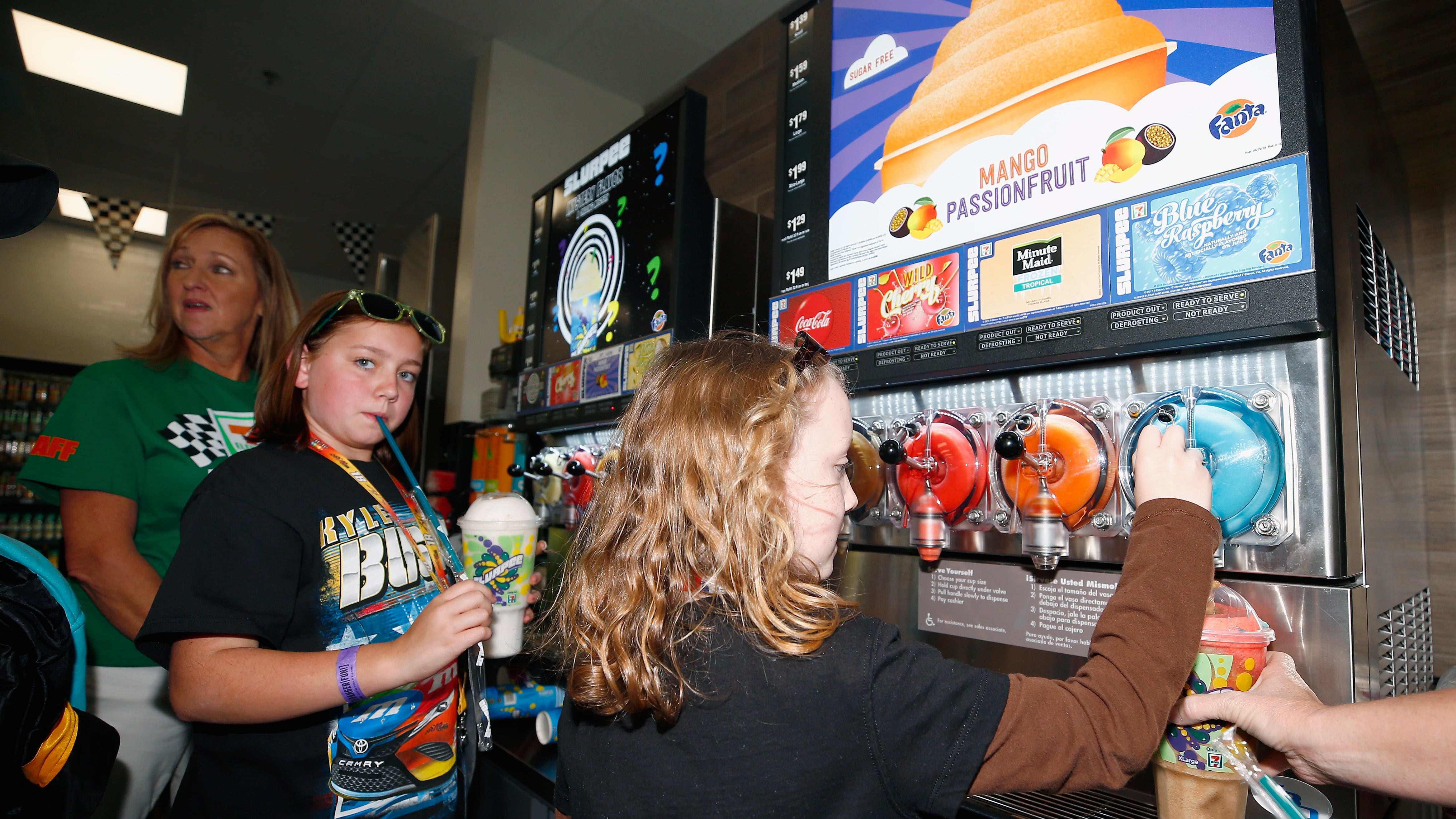 Texas Motor Speedway fans serving themselves Surpees in Fort Worth, Texas. (Photo by Matt Sullivan/Getty Images)